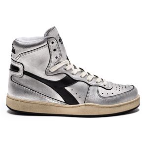 Tênis Diadora MI Basket Silver Metalizado Couro Feminino