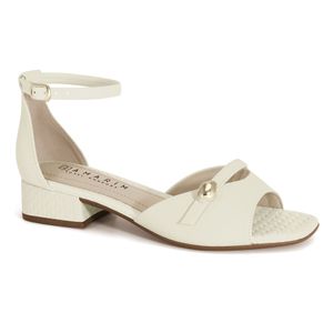 Sandália Ramarim Coconut Salto Baixo Feminina Branca