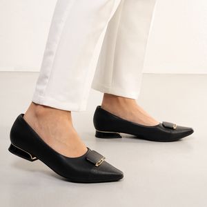 Sapatilha Bico Fino Preta Piccadilly Feminina