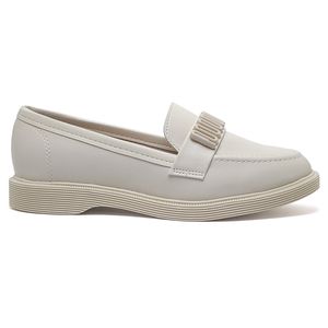 Mocassim Moleca Loafer Feminino - Branco