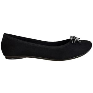 Sapatilha Moleca Laço Camurça Feminina - Preto