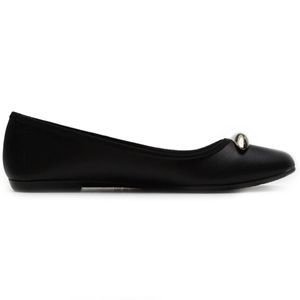 Sapatilha Moleca Detalhe Dourado Feminina - Preto