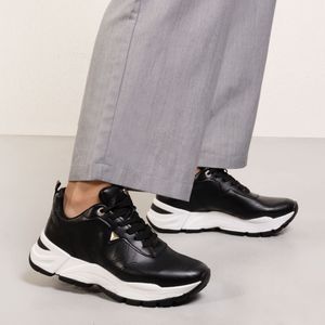 Tênis Feminino Casual Robusto Via Marte Preto