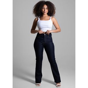 Calça Jeans Sawary Super Lipo Boot Cut Feminina Preta