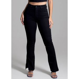 Calça Sarja Sawary Reta Feminina Preta