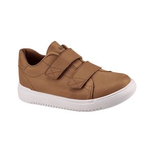 Tênis Infantil Bibi New Way Marrom de Couro com Tiras