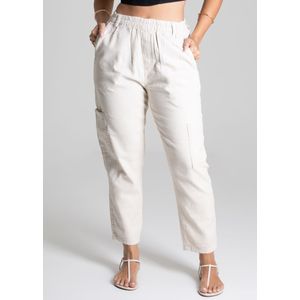 Calça Linho Sawary Mom Feminina Off White