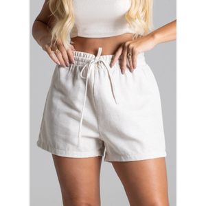 Shorts Linho Sawary Feminino Bege