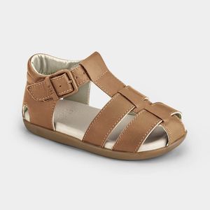 Sandália Infantil Bibi Baby Soft II Marrom com Fivela