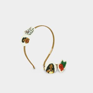 Tiara e Pulseira Infantil Bibi Moana da Disney Dourada