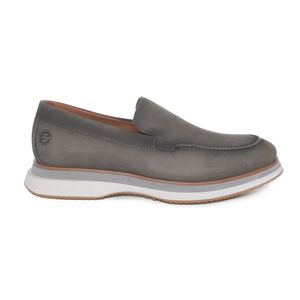 Sapato Mocassim Constantino Cinza Smoke Masculino