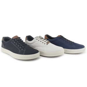 Kit 3 Pares Tênis Casual Cabedal em Lona Masculino