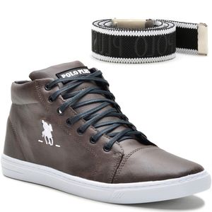Kit Tênis Casual Com Cinto Polo Plus Masculino
