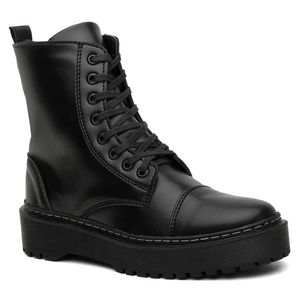 Bota Coturno Tratorada Autem Originals Feminina Preta