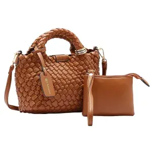 Bolsa Feminina Chenson Original Tressê Elegance Mão Marrom