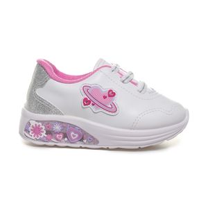 Tênis Casual Molekinha Coração Infantil Branco