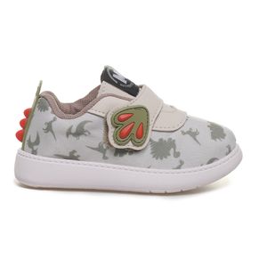Tênis Casual Molekinho Dinossauro Infantil Branco Off