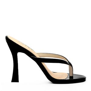 Tamanco Angel em Verniz Royalz Salto Alto Feminino Preto
