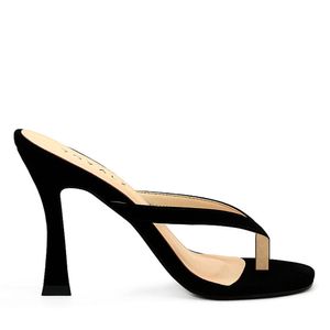 Tamanco Angel Royalz Nobuck Salto Alto Feminino Preto
