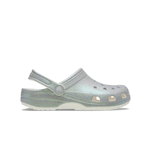 Babuche Crocs Iridescent Glitter Clog Feminina Branca