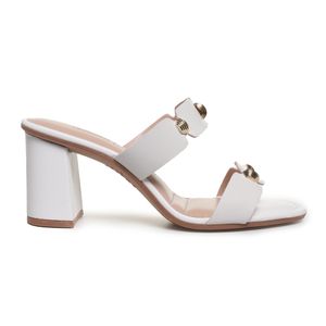 Tamanco Dakota Salto Grosso Aplicações Feminino Branco