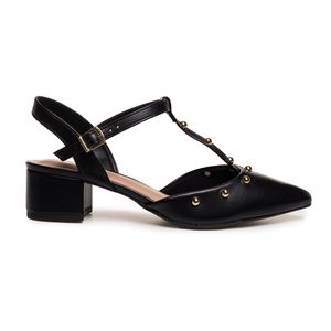 Scarpin Beira Rio Salto Grosso Feminino Preto