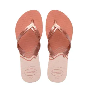 Chinelo Havaianas Elegance Print Rosa Clay Feminino
