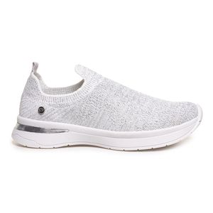Tênis Casual Pink Cats Malha Juvenil Branco