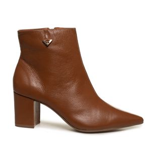 Bota Via Marte Atenas Bico Fino Feminina Marrom