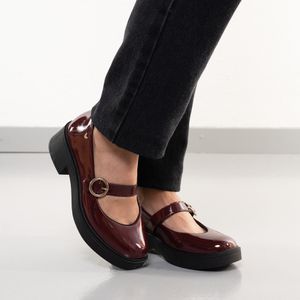 Sapato Mississipi Salto Grosso Feminino Bordô