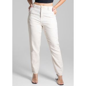 Calça Linho Sawary Mom Feminina Bege