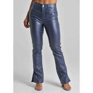 Calça Resinada Sawary Reta Feminina Cinza