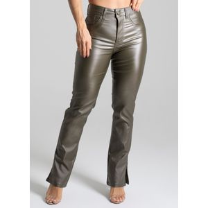 Calça Resinada Sawary Reta Feminina Verde