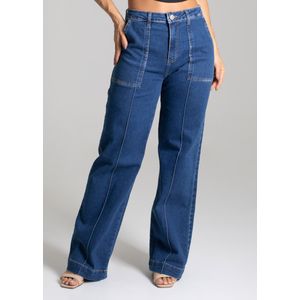 Calça Sawary Jeans Wide Leg Feminina
