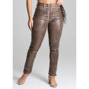 Calça Sarja Sawary Push Up Feminina Marrom