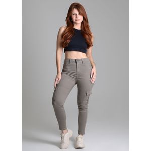 Calça Sarja Sawary Cigarrete Feminina Bege