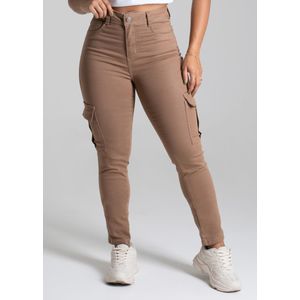 Calça Sarja Sawary Cigarrete Feminina Bege