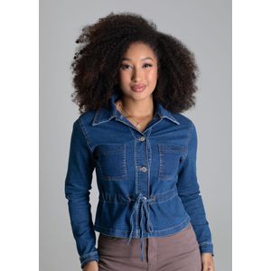 Jaqueta Jeans Sawary Feminina