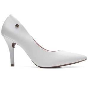 Scarpin Pelica Fosco Salto Alto  Vizzano Feminino Branco