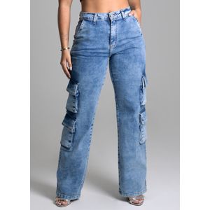 Calça Jeans Sawary Wide Leg Feminina