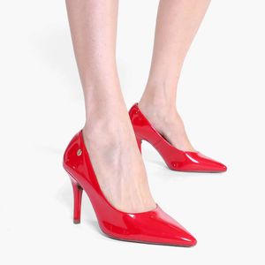 Scarpin Vizzano Salto Alto em Verniz Feminino Vermelho