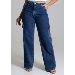 Calça Jeans Sawary Wide Leg Feminina