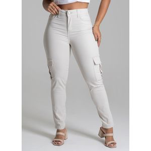 Calça Sarja Sawray Cigarrete Feminina Bege