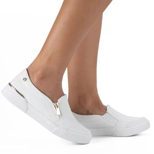 Slip On Kolosh Zíper Lateral Feminino Branco