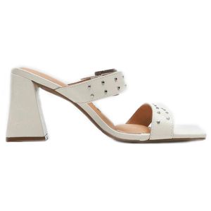 Tamanco Vizzano Fivela Spikes Salto Bloco Feminino Branco