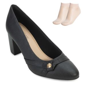 Sapato Salto e Meia Modare Feminino Preto