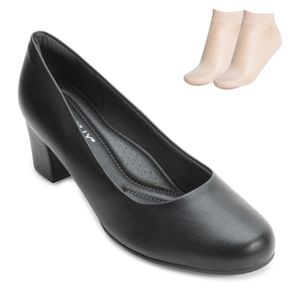Sapato e Meia Piccadilly Feminino Preto