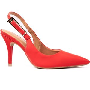 Scarpin Vizzano Salto Alto Bico Fino Feminino Vermelho