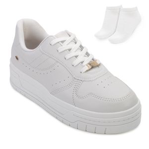 Tênis Casual e Meia Dakota Feminino Branco