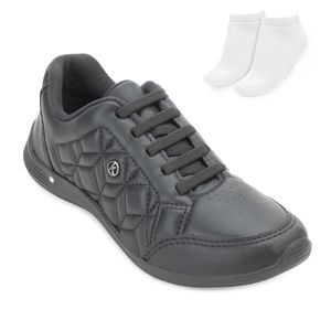 Tênis Casual Feminino Kolosh Casual Preto e Meia